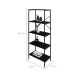 Estante com 5 Prateleiras Tub Preta 60 cm