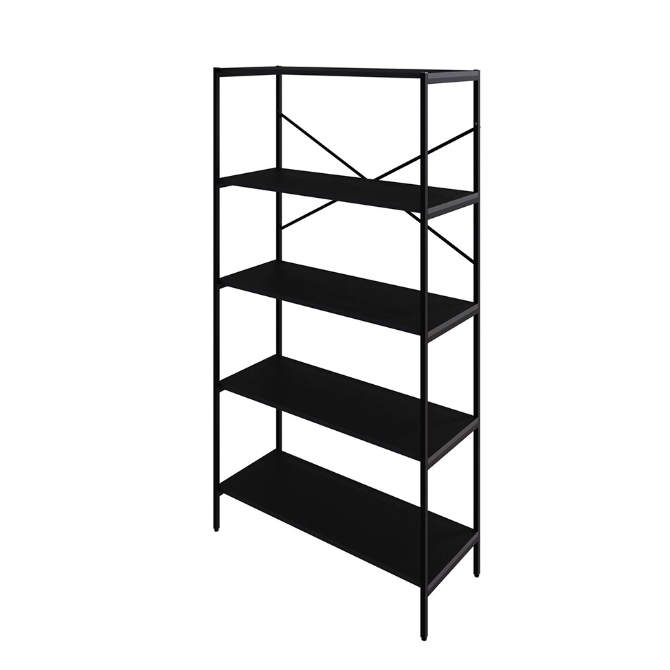 Estante com 5 Prateleiras Tub Preta 80 cm
