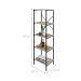 Estante com 5 Prateleiras Tub Snow e Preta 45 cm