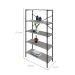 Estante com 5 Prateleiras Tub Snow e Preta 80 cm