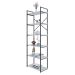 Estante com 6 Prateleiras Brooklyn Branca e Preta 60 cm