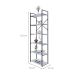 Estante com 6 Prateleiras Brooklyn Branca e Preta 60 cm