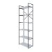 Estante com 6 Prateleiras Brooklyn Branca e Preta 60 cm