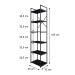 Estante com 6 Prateleiras Brooklyn Preta 45 cm