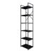 Estante com 6 Prateleiras Brooklyn Preta 45 cm