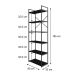 Estante com 6 Prateleiras Brooklyn Preta 60 cm