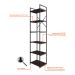 Estante com 6 Prateleiras Brooklyn Terracota e Preta 45 cm