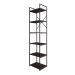 Estante com 6 Prateleiras Brooklyn Terracota e Preta 45 cm