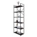 Estante com 6 Prateleiras Brooklyn Terracota e Preta 60 cm