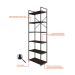 Estante com 6 Prateleiras Brooklyn Terracota e Preta 60 cm