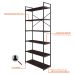 Estante com 6 Prateleiras Brooklyn Terracota e Preta 80 cm
