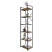 Estante com 6 Prateleiras Brooklyn Vermont e Preta 45 cm