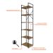 Estante com 6 Prateleiras Brooklyn Vermont e Preta 45 cm