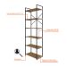 Estante com 6 Prateleiras Brooklyn Vermont e Preta 60 cm