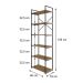 Estante com 6 Prateleiras Brooklyn Vermont e Preta 60 cm