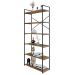 Estante com 6 Prateleiras Brooklyn Vermont e Preta 80 cm