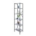 Estante com 6 Prateleiras Tub Branca e Preta 45 cm