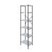 Estante com 6 Prateleiras Tub Branca e Preta 45 cm