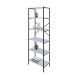 Estante com 6 Prateleiras Tub Branca e Preta 60 cm