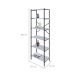 Estante com 6 Prateleiras Tub Branca e Preta 60 cm