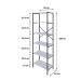 Estante com 6 Prateleiras Tub Branca e Preta 60 cm