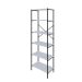 Estante com 6 Prateleiras Tub Branca e Preta 60 cm