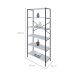 Estante com 6 Prateleiras Tub Branca e Preta 80 cm