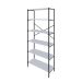 Estante com 6 Prateleiras Tub Branca e Preta 80 cm