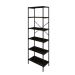 Estante com 6 Prateleiras Tub Carvalho Dark e Preta 60 cm