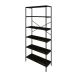 Estante com 6 Prateleiras Tub Carvalho Dark e Preta 80 cm