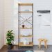 Estante com 6 Prateleiras Tub Mel e Preta 60 cm