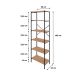 Estante com 6 Prateleiras Tub Mel e Preta 60 cm