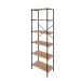 Estante com 6 Prateleiras Tub Mel e Preta 60 cm