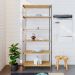 Estante com 6 Prateleiras Tub Mel e Preta 80 cm