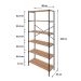 Estante com 6 Prateleiras Tub Mel e Preta 80 cm