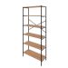 Estante com 6 Prateleiras Tub Mel e Preta 80 cm