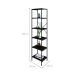 Estante com 6 Prateleiras Tub Preta 45 cm