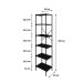 Estante com 6 Prateleiras Tub Preta 45 cm