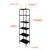 Estante com 6 Prateleiras Tub Preta 45 cm