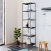 Estante com 6 Prateleiras Tub Preta 45 cm