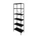 Estante com 6 Prateleiras Tub Preta 60 cm