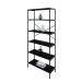 Estante com 6 Prateleiras Tub Preta 80 cm