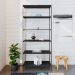 Estante com 6 Prateleiras Tub Preta 80 cm