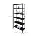 Estante com 6 Prateleiras Tub Preta 80 cm