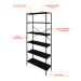 Estante com 6 Prateleiras Tub Preta 80 cm