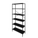 Estante com 6 Prateleiras Tub Preta 80 cm