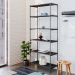 Estante com 6 Prateleiras Tub Preta 80 cm