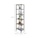 Estante com 6 Prateleiras Tub Snow e Preta 45 cm