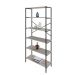 Estante com 6 Prateleiras Tub Snow e Preta 80 cm
