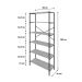 Estante com 6 Prateleiras Tub Snow e Preta 80 cm